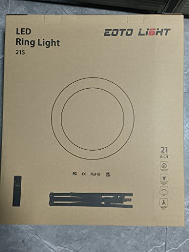 21 Zoll LED-Ringlicht mit Stativständer, großes Selfie-Ringlicht mit Touch-Panel für YouTube Vlog Videoaufnahmen, Makeup-Studio-Porträts mit Tragetasche und Fernbedienung, CRI>97