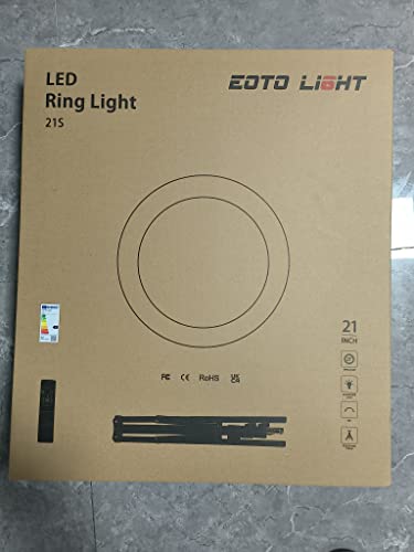 21 Zoll LED-Ringlicht mit Stativständer, großes Selfie-Ringlicht mit Touch-Panel für YouTube Vlog Videoaufnahmen, Makeup-Studio-Porträts mit Tragetasche und Fernbedienung, CRI>97